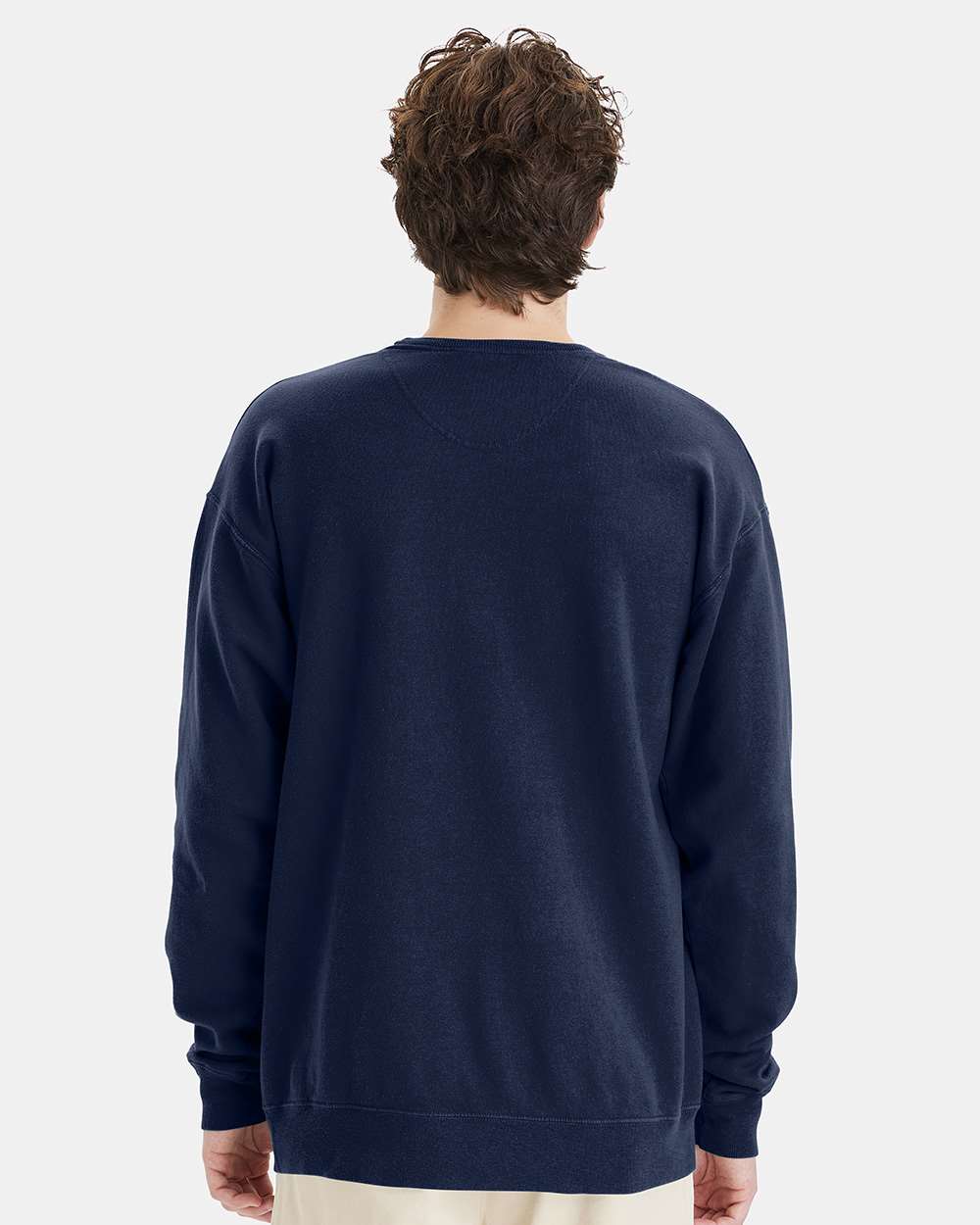 Unisex Garment-Dyed Crewneck Sweatshirt - Navy - M