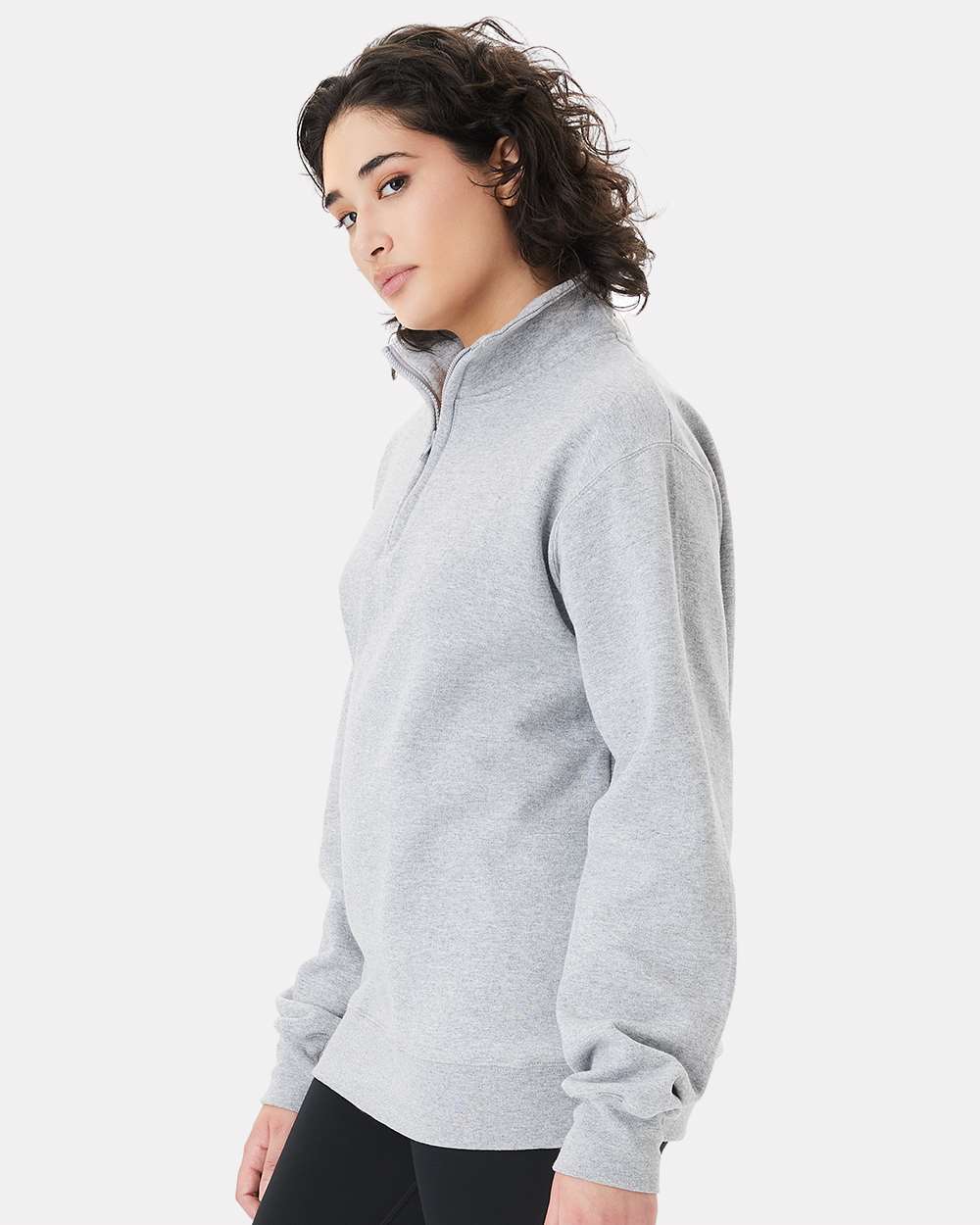 Unisex Quarter-Zip Pullover - Light Steel - S