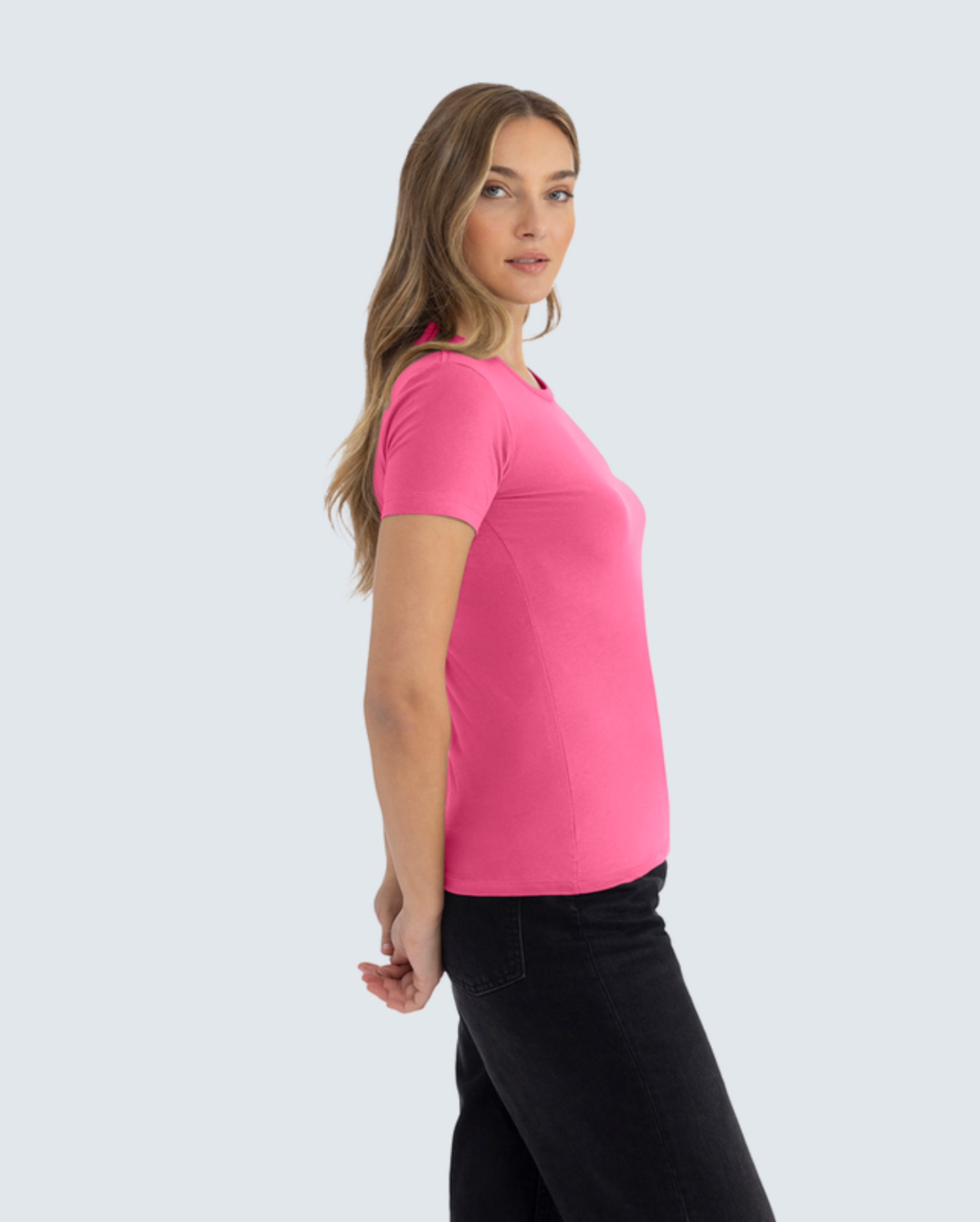 Women's Classic Cotton Tee - Hot Pink