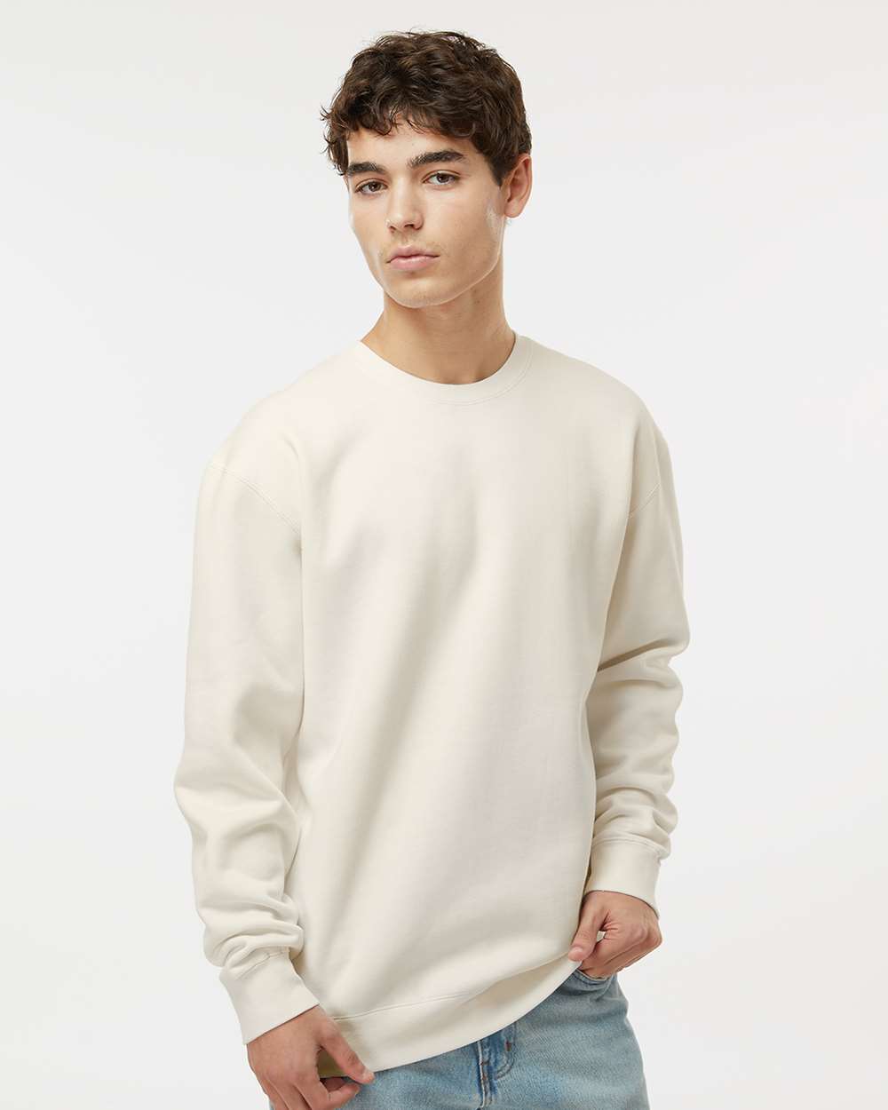 Unisex Heavyweight Crewneck Sweatshirt - Bone - XS