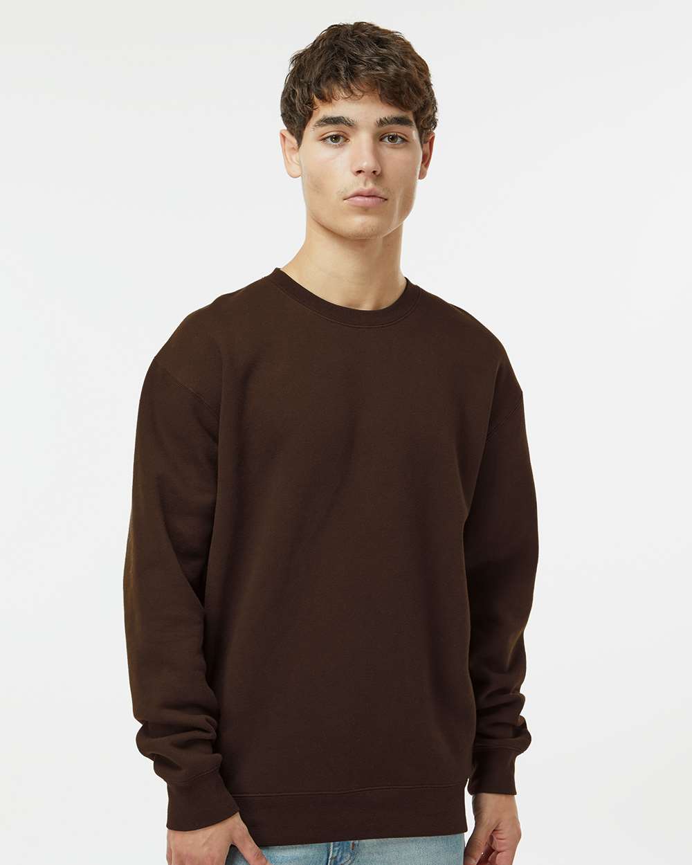 Unisex Heavyweight Crewneck Sweatshirt - Brown - XS