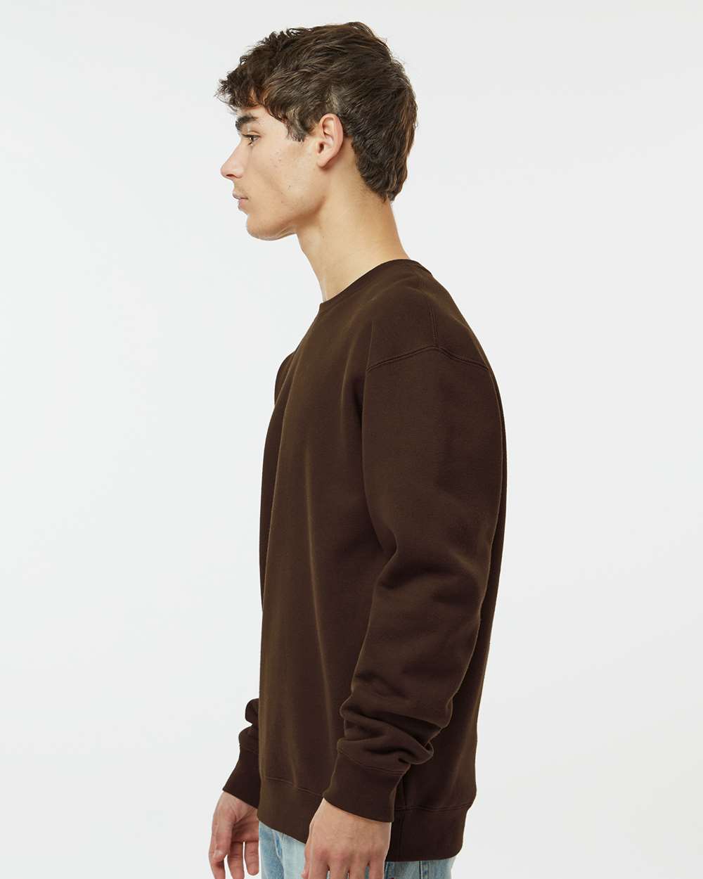 Unisex Heavyweight Crewneck Sweatshirt - Brown - S