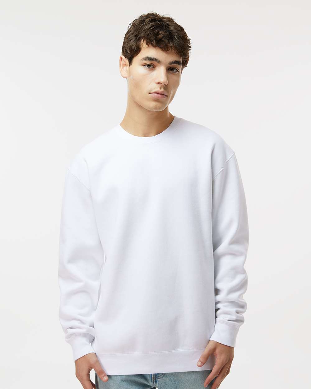 Unisex Heavyweight Crewneck Sweatshirt - White - XS