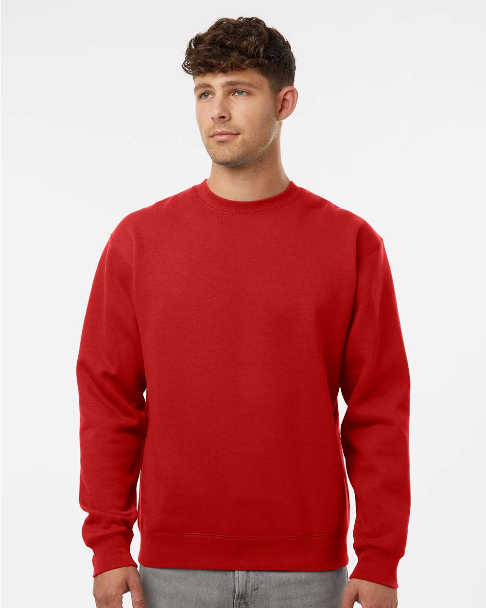 Unisex Heavyweight Crewneck Sweatshirt - Red - XS