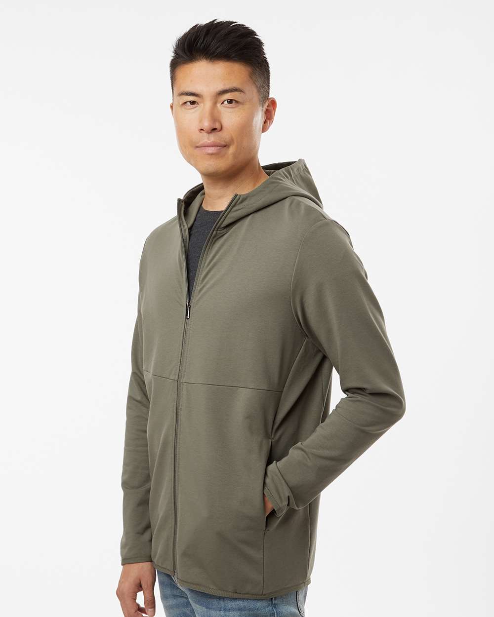 Unisex Perform Full-Zip Hooded Sweatshirt - Pine - S