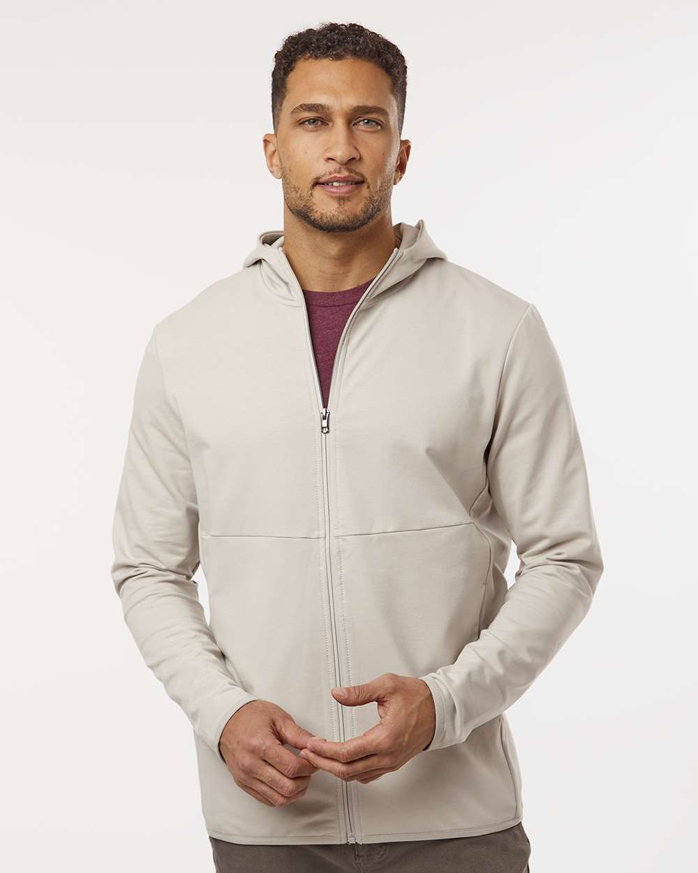 Unisex Perform Full-Zip Hooded Sweatshirt - Smoke - XS