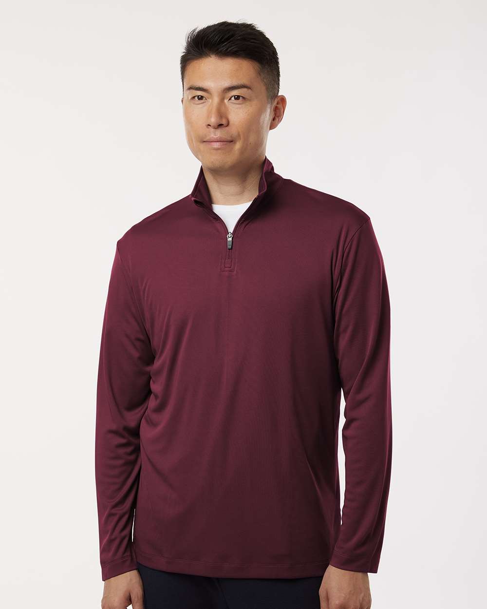 Men's Pro Performance Quarter-Zip Pullover - Maroon - S
