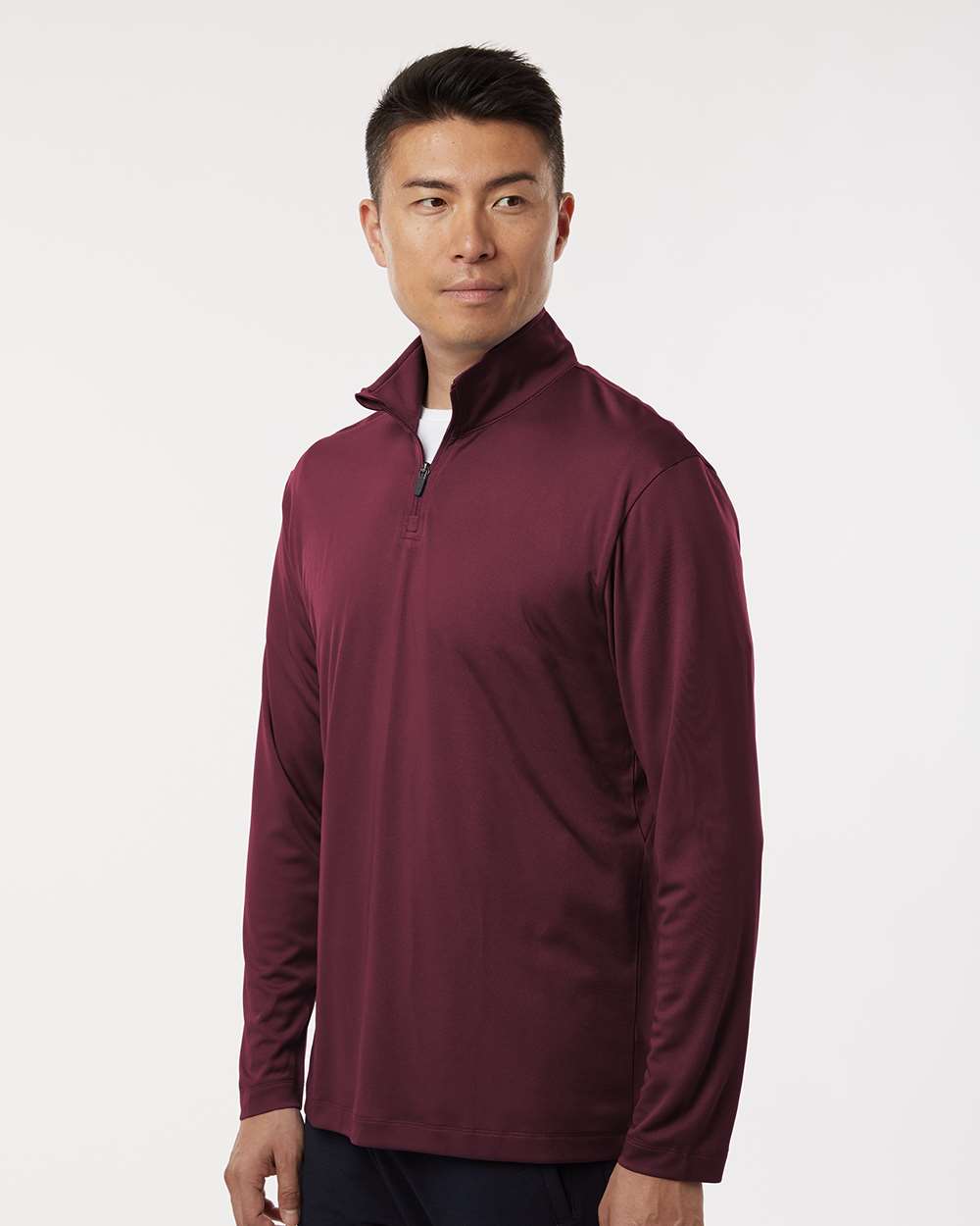 Men's Pro Performance Quarter-Zip Pullover - Maroon - M