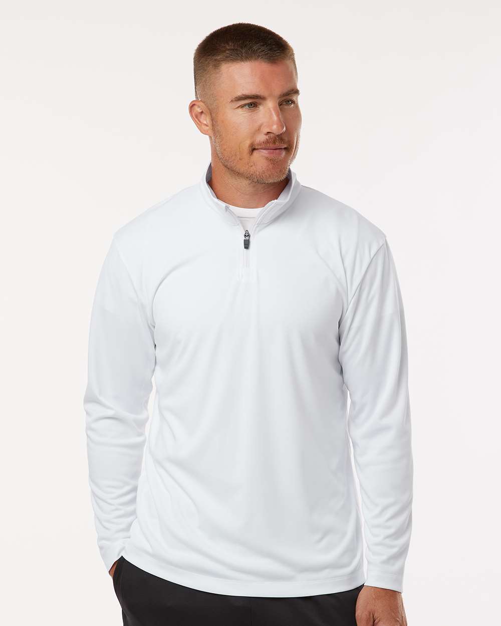 Men's Pro Performance Quarter-Zip Pullover - White - S