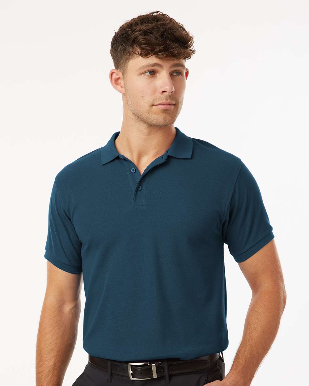 Men's Classic Polo in Atlantic Blue | ComfyThreads