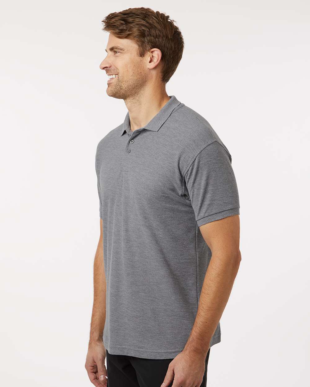 Men's Classic Polo - Heather Grephite - M