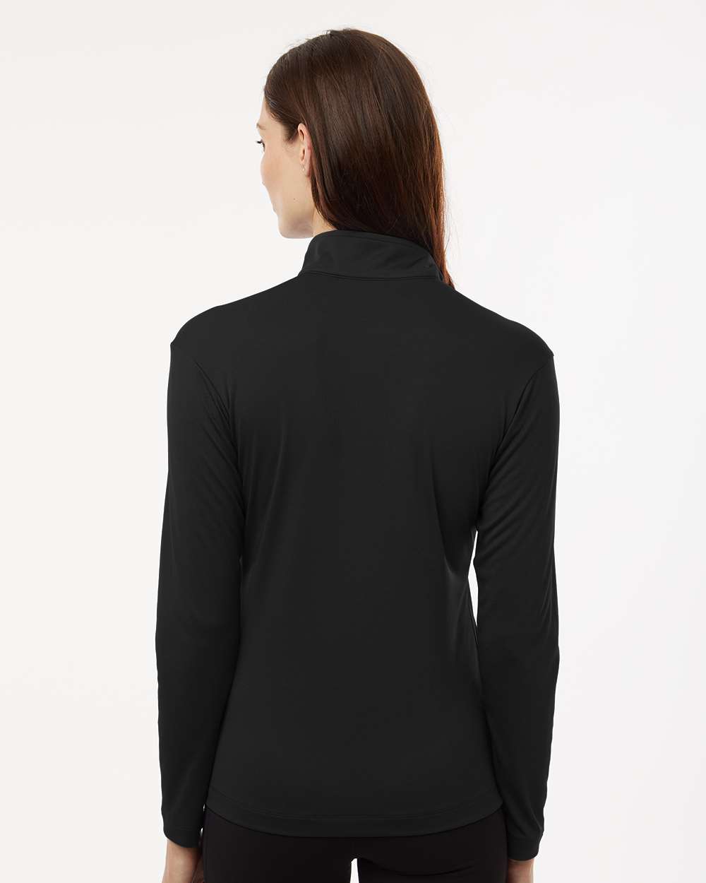 Women’s Quarter-Zip Pullover – Black - L