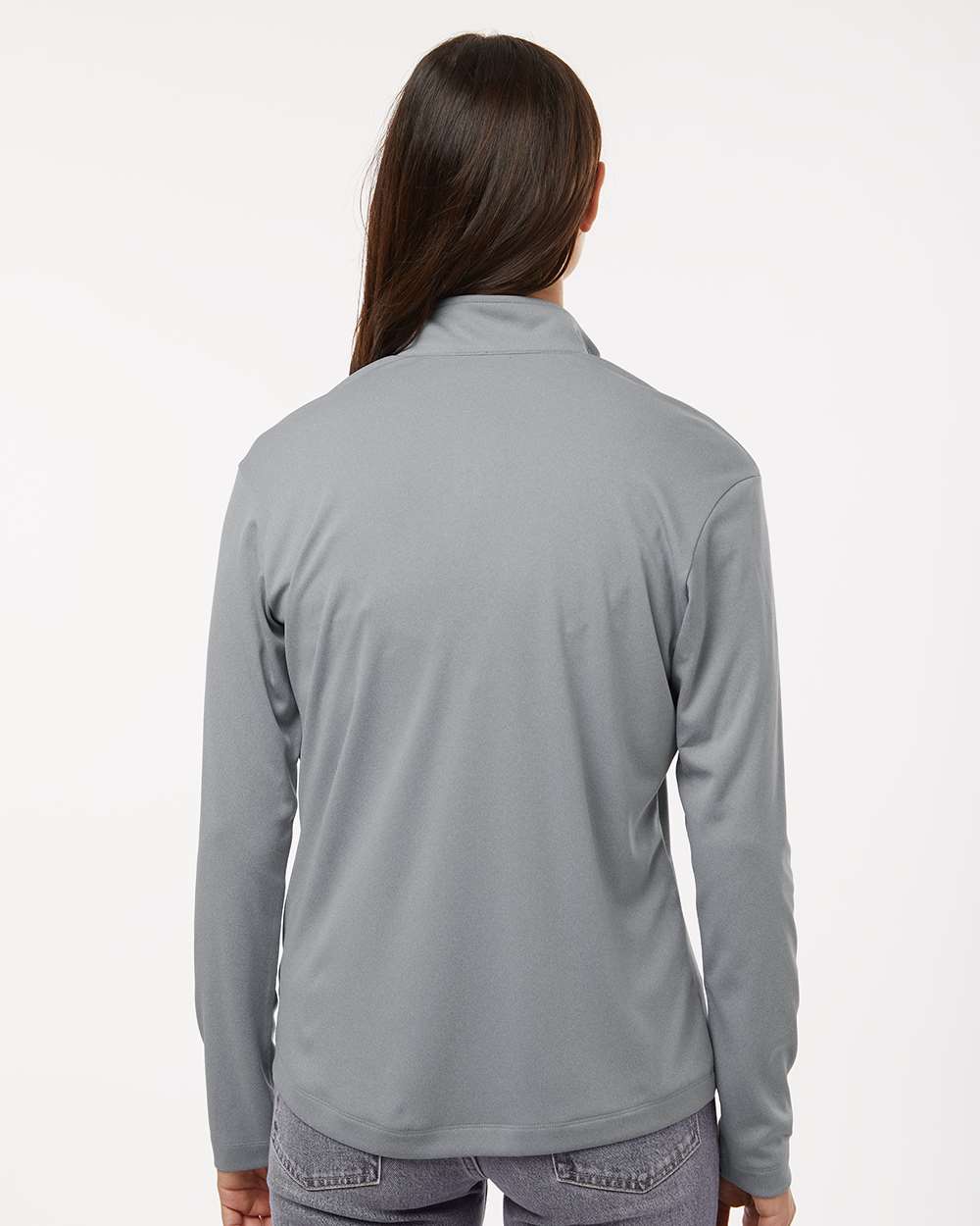 Women’s Quarter-Zip Pullover – Heather Steel - L