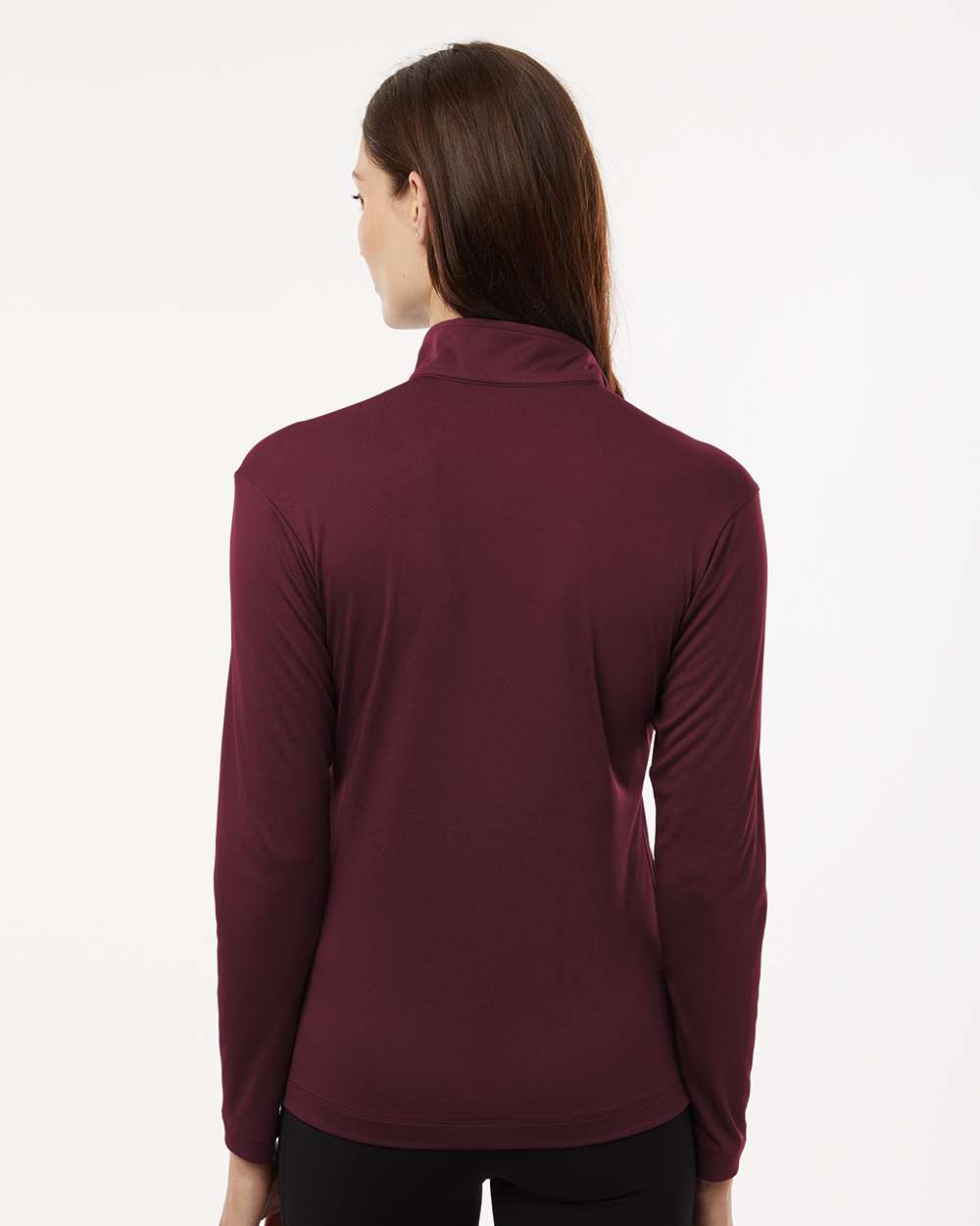 Women’s Quarter-Zip Pullover – Maroon - L