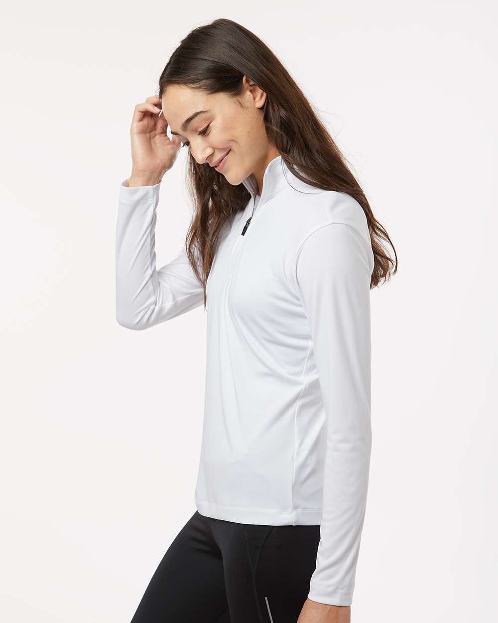 Women’s Quarter-Zip Pullover – White - M