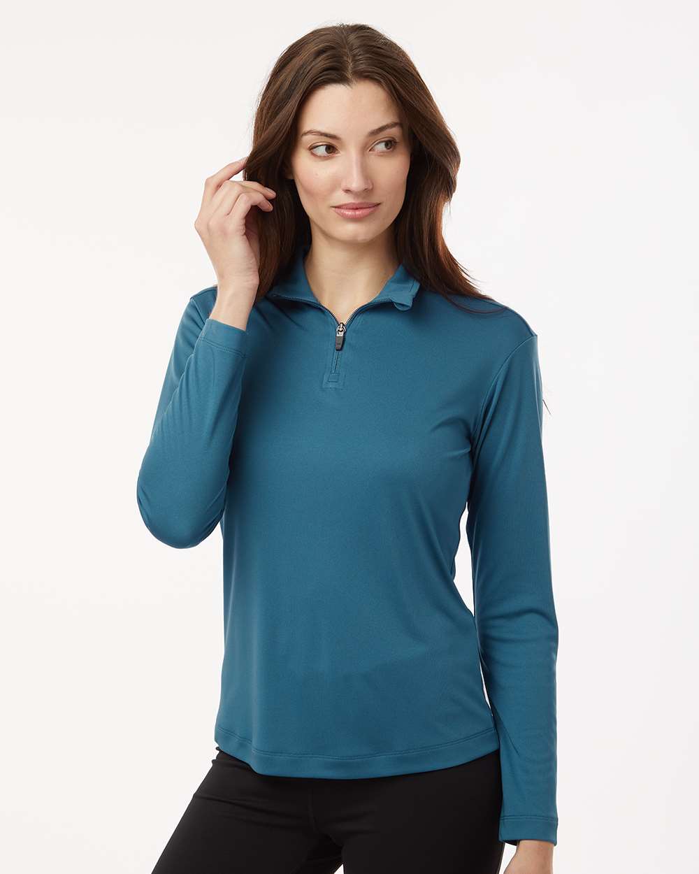 Women’s Quarter-Zip Pullover – Pacific Blue - S