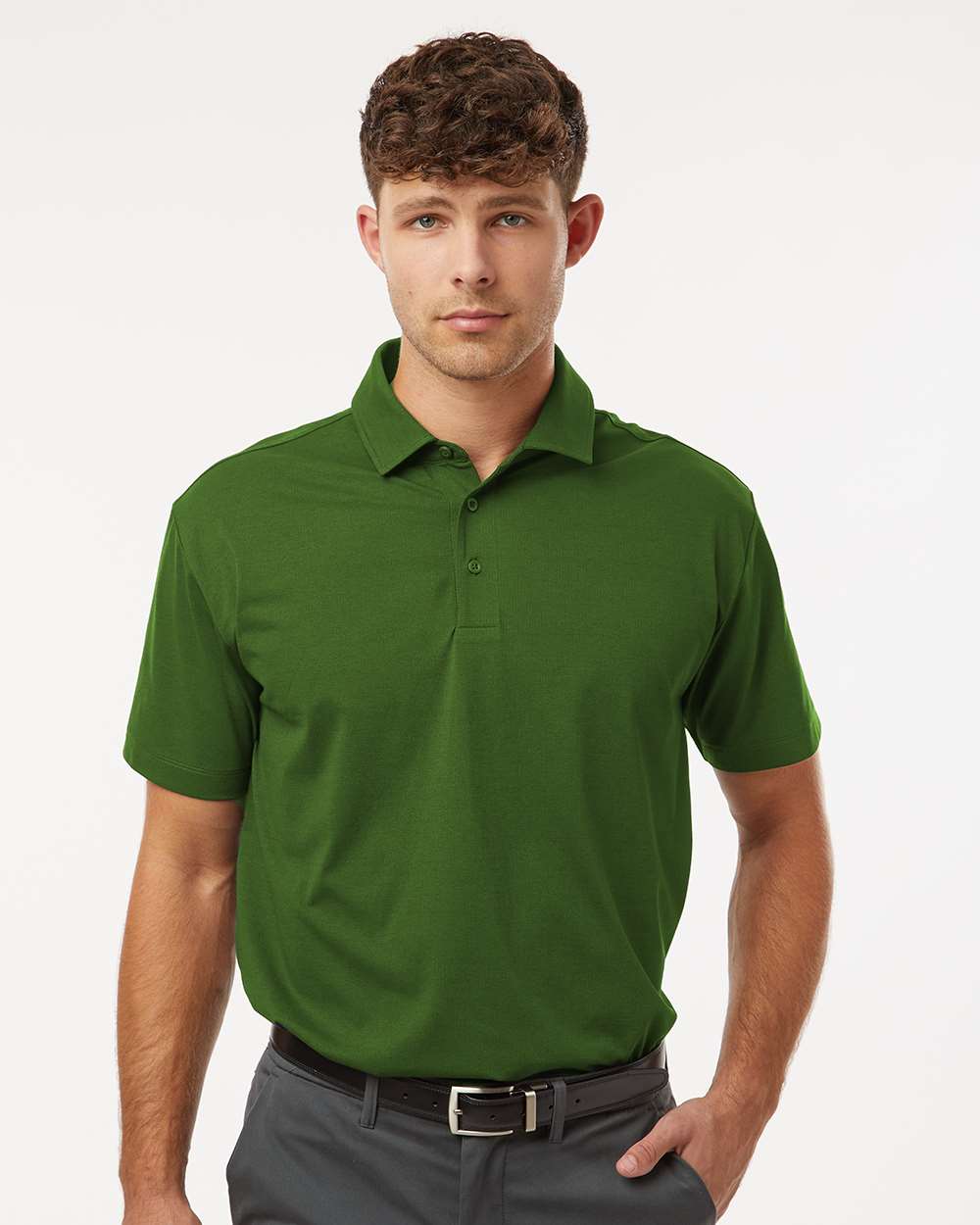 Men's Classic Pro-Flex Polo - Olive Green - S