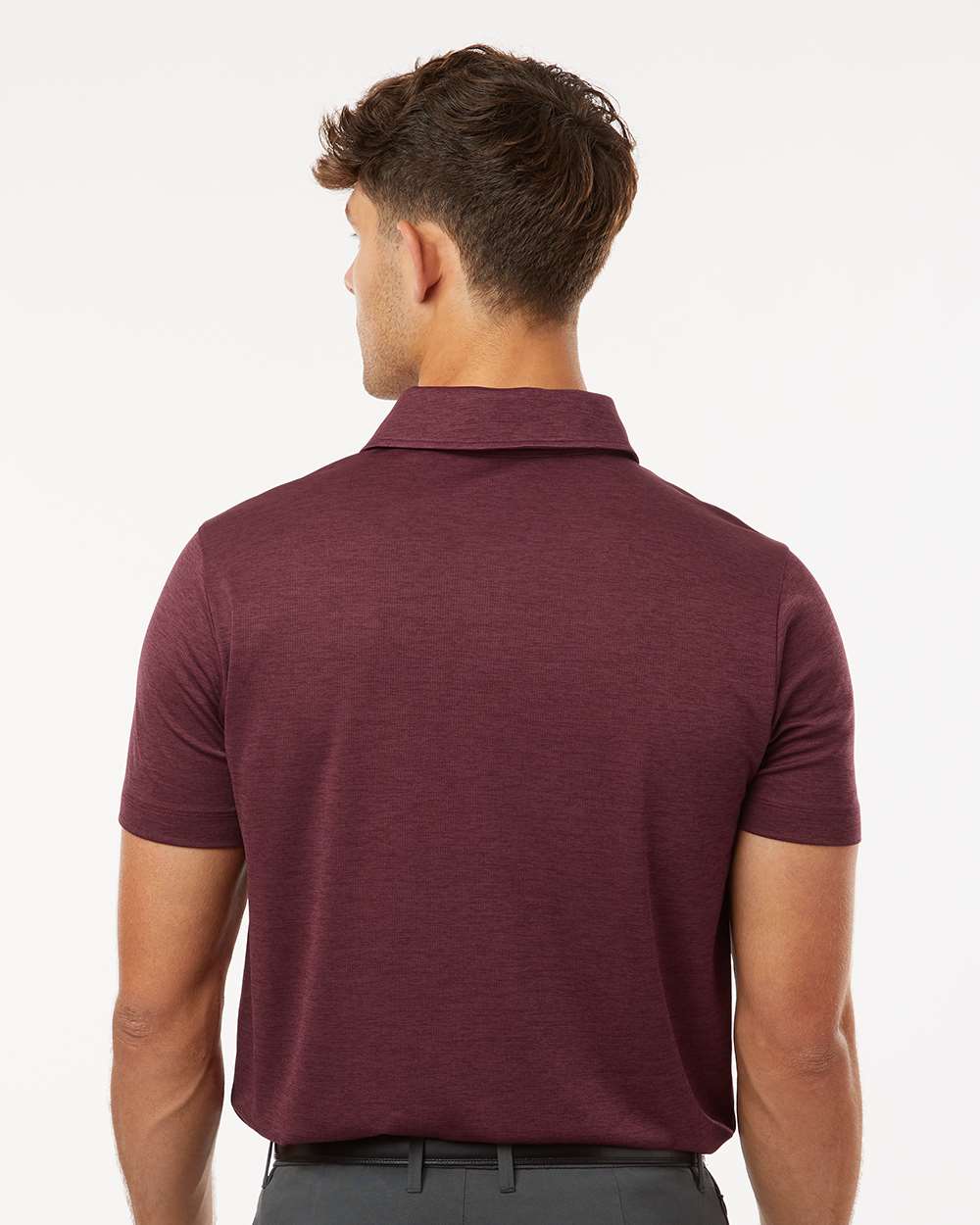 Men's Performance Polo - Maroon Melange - L