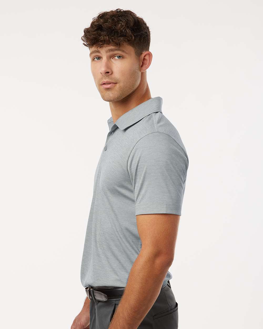 Men's Performance Polo - Silver Melange - M