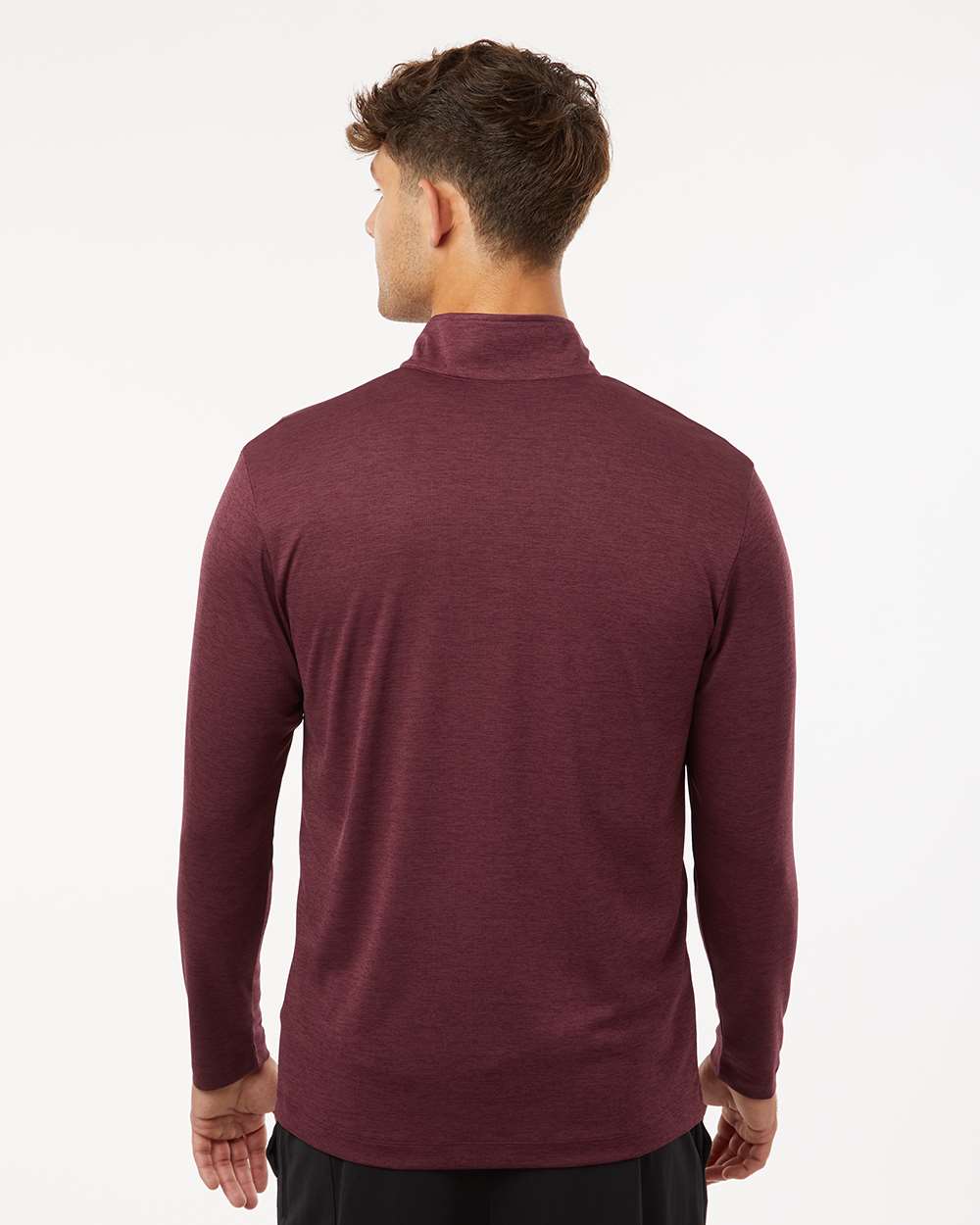 Men's Performance Quarter-Zip Pullover - Maroon - L