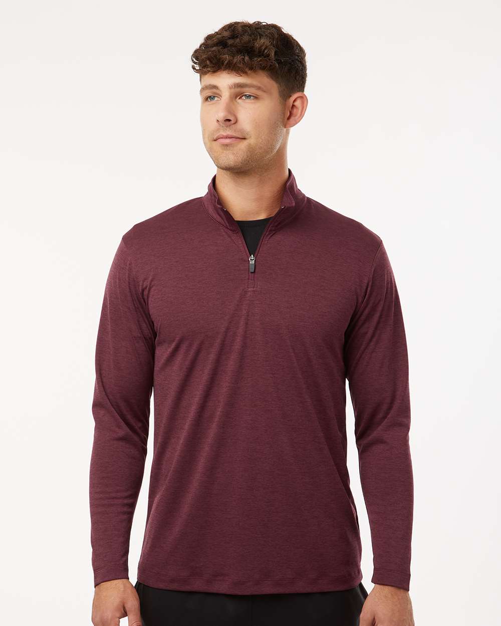 Men's Performance Quarter-Zip Pullover - Maroon - S