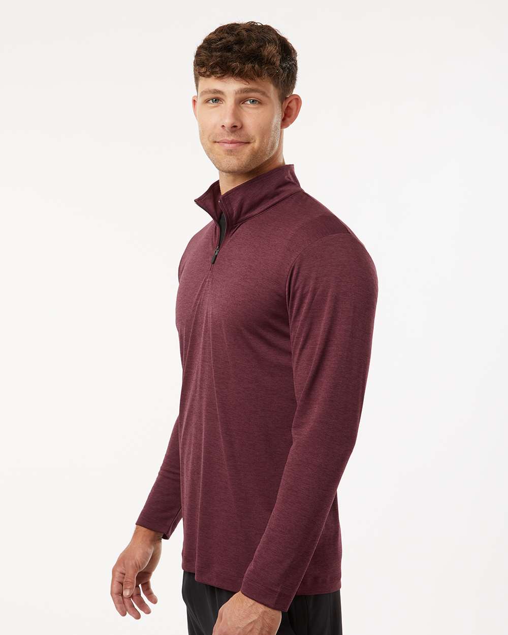 Men's Performance Quarter-Zip Pullover - Maroon - M