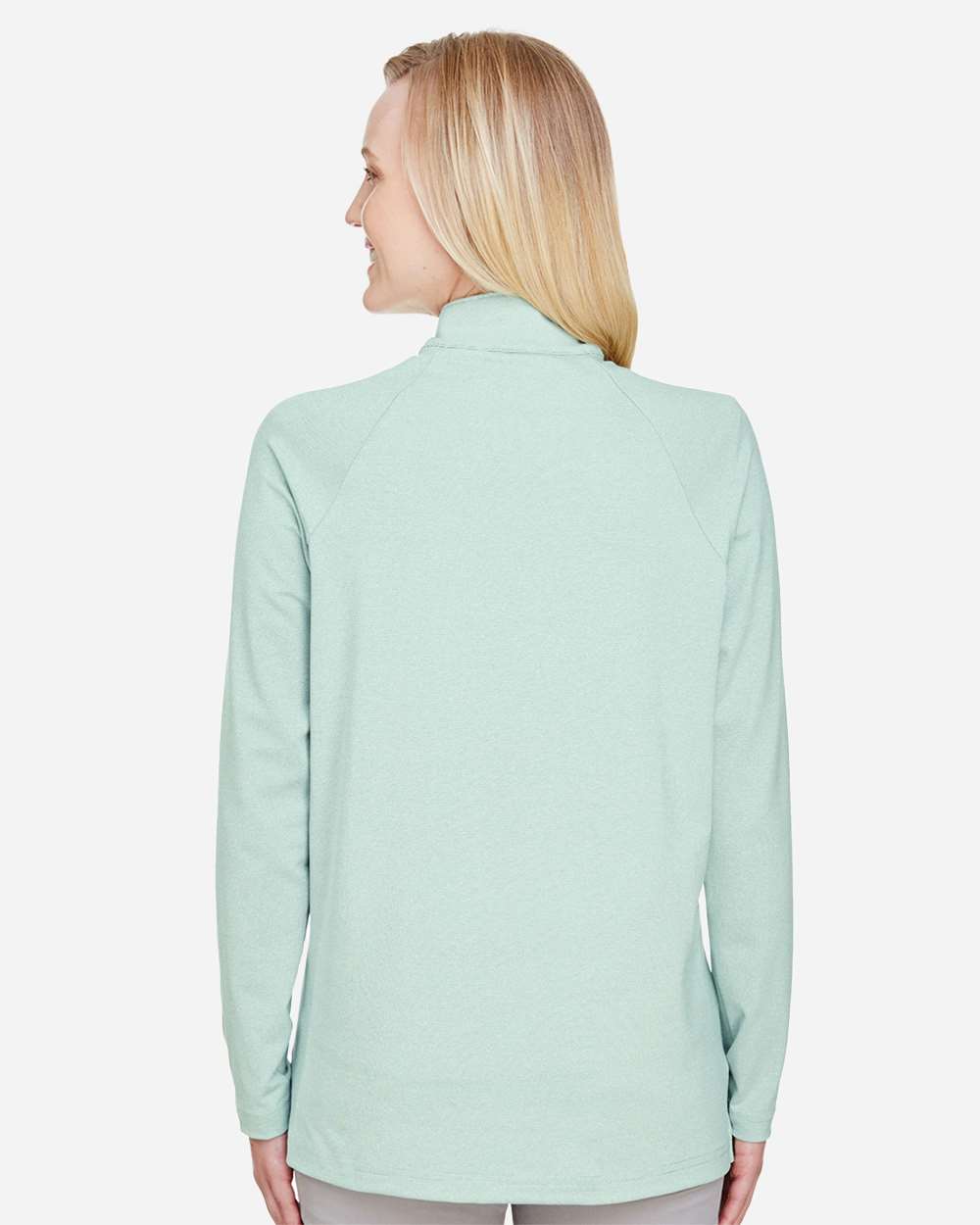Women's CrownLux Performance® Clubhouse Micro-Stripe Quarter-Zip Pullover - Kelly Green - L
