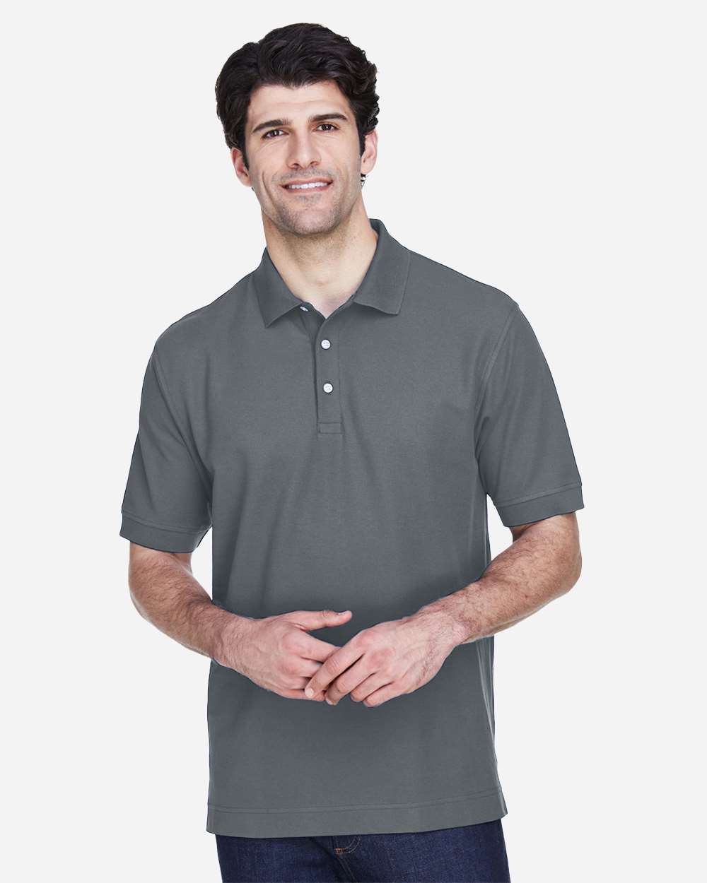 Men's Pima Piqué Polo - Graphite - S