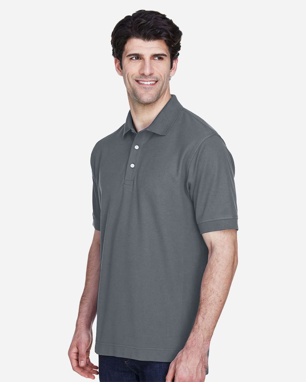 Men's Pima Piqué Polo - Graphite - M