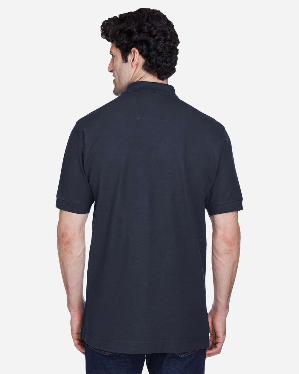 Men's Pima Piqué Polo - Navy - L