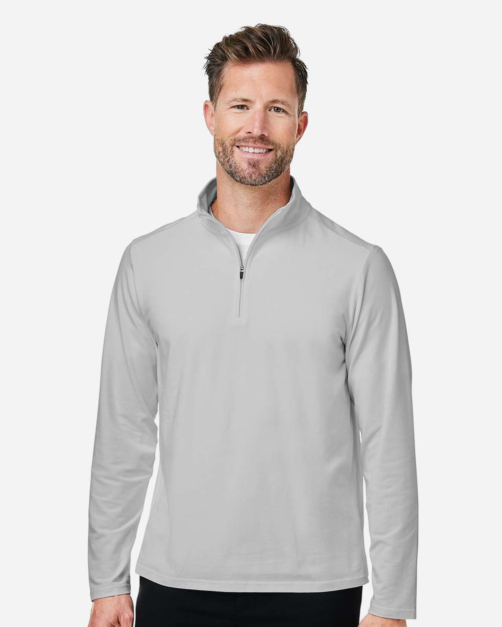 Men's Stretch Quarter-Zip - Grey - S