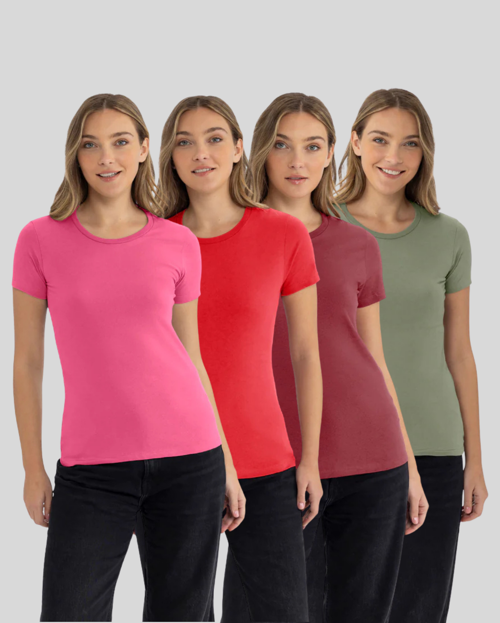 Women's Classic Cotton Tee 4-Pack