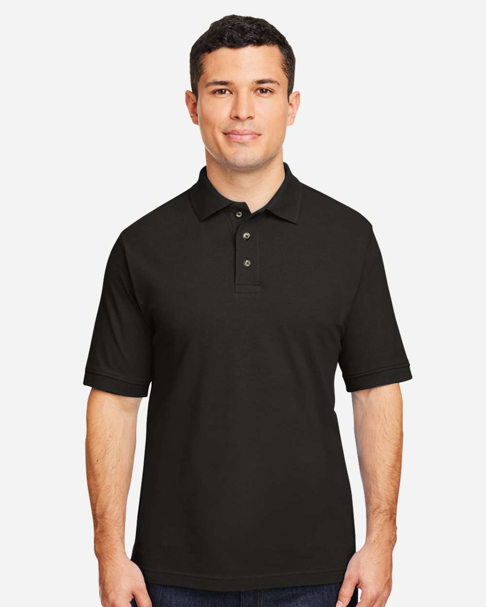 Men's Classic Cotton Polo - Black - S