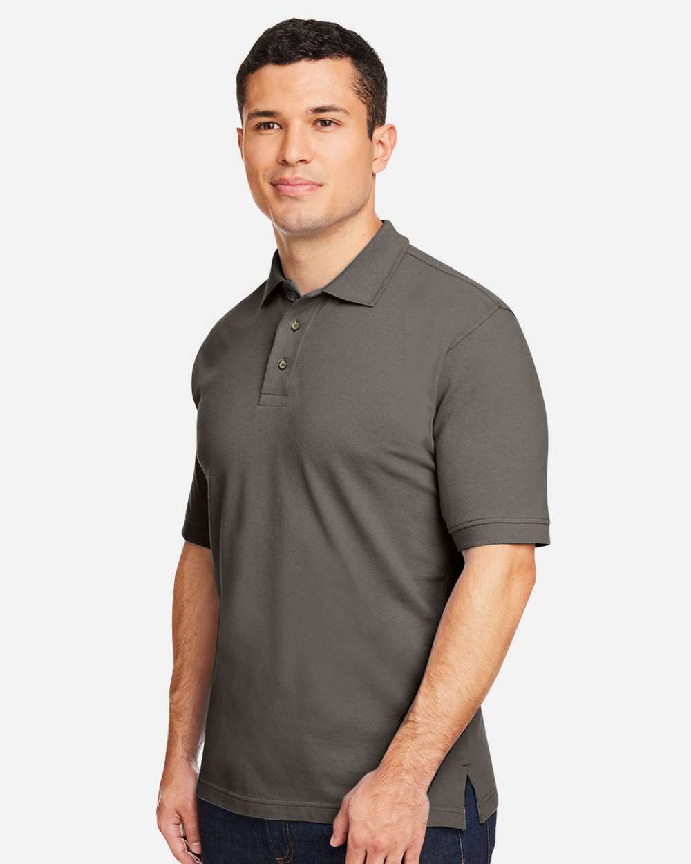 Men's Classic Cotton Polo - Charcoal - M