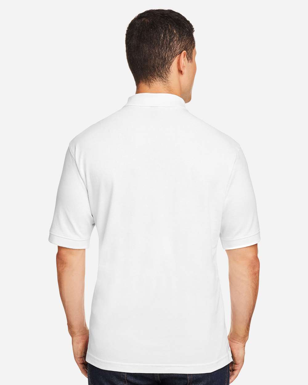 Men's Classic Cotton Polo - White - L