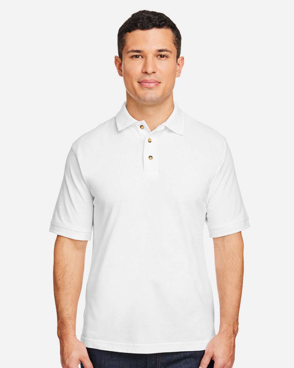 Men's Classic Cotton Polo - White - S