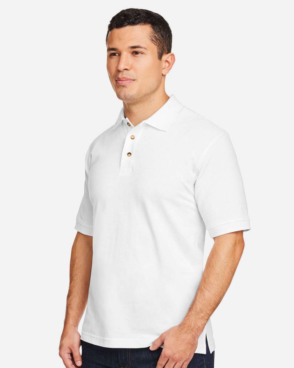 Men's Classic Cotton Polo - White - M
