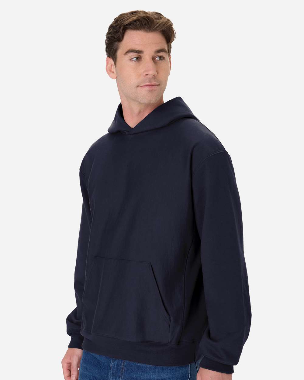 Unisex Beefy® Sweats Premium Heavyweight Hooded Sweatshirt - Navy - S