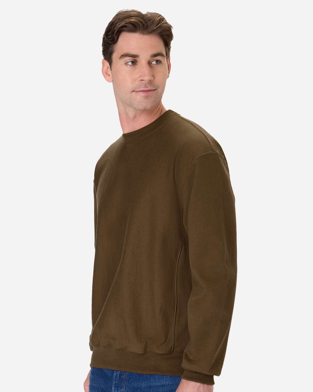 Unisex Premium Heavyweight Crewneck Sweatshirt - Army Brown - S