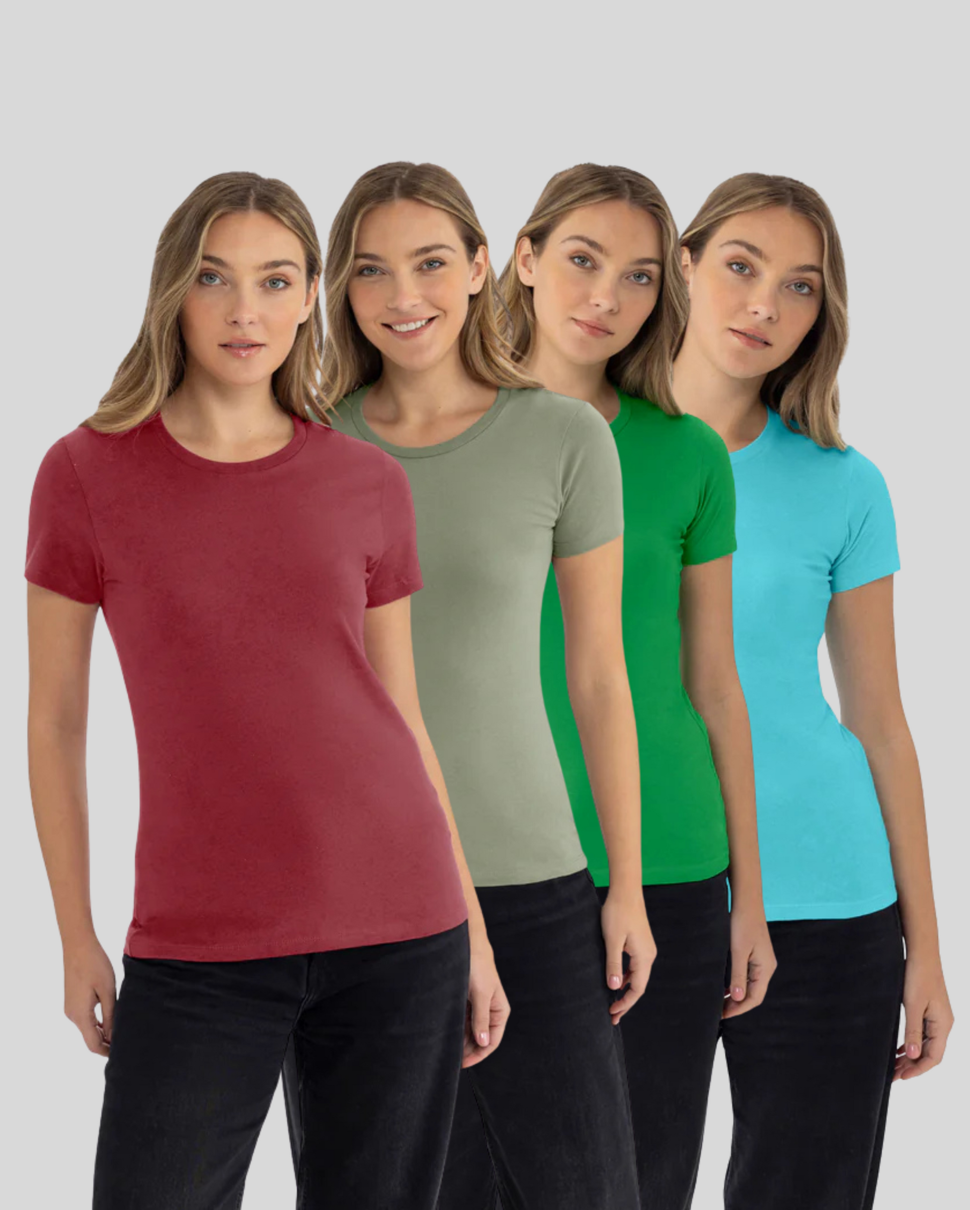 Women's Classic Cotton Tee 4-Pack