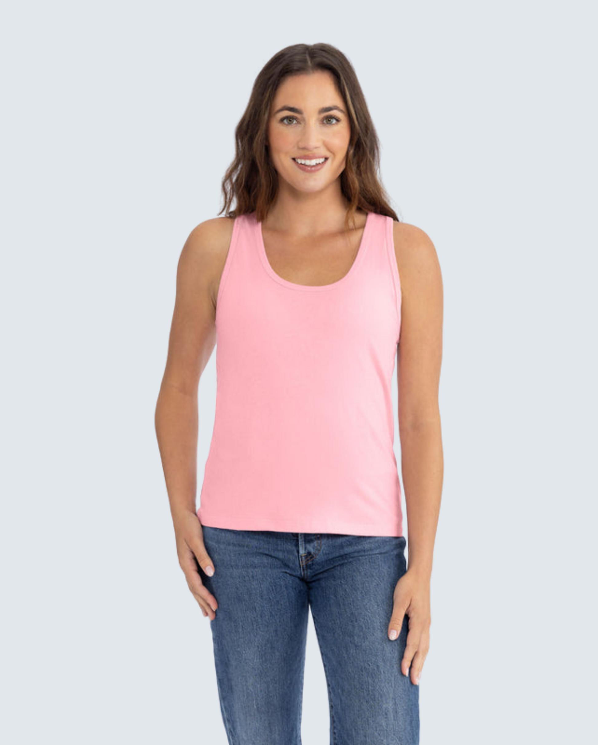 Women's Cotton Tank - Light Pink