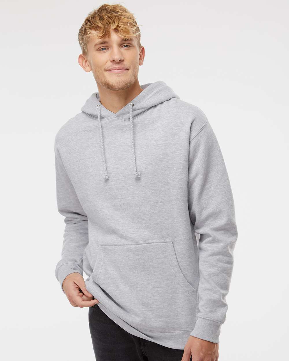 Unisex Heavyweight Hooded Sweatshirt - Grey Heather - XS