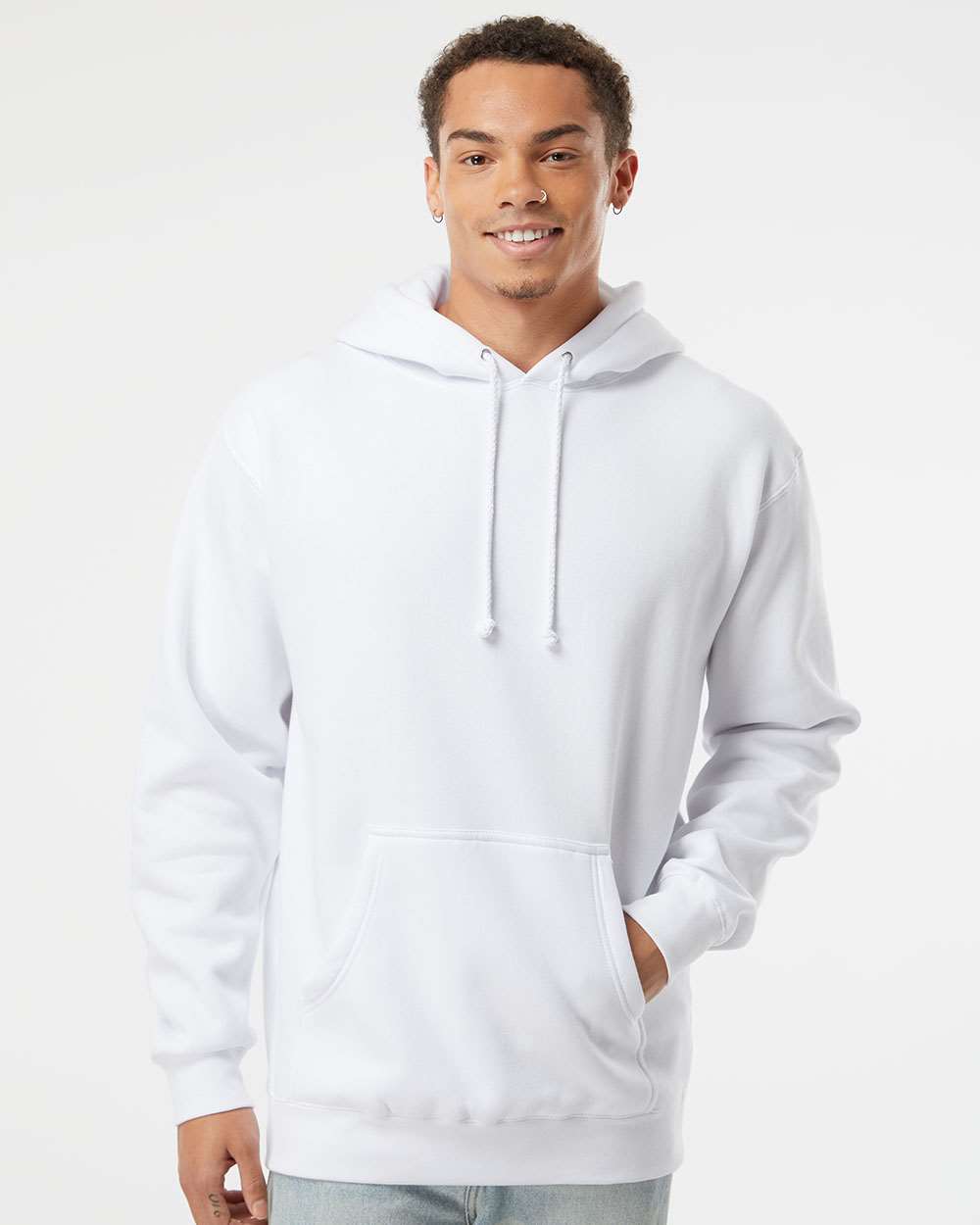 Unisex Heavyweight Hooded Sweatshirt - White - XS