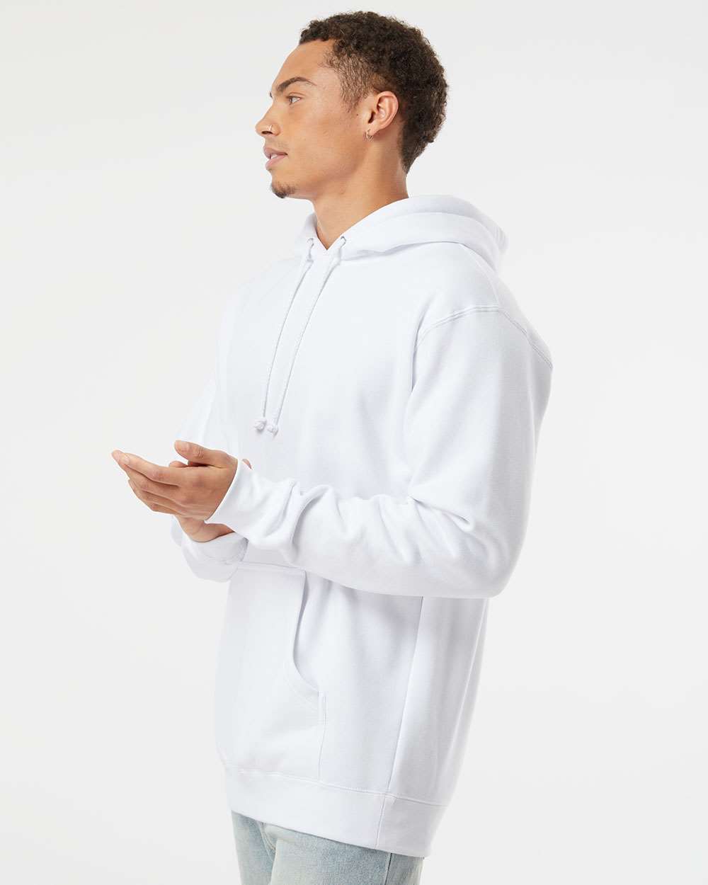 Unisex Heavyweight Hooded Sweatshirt - White - S
