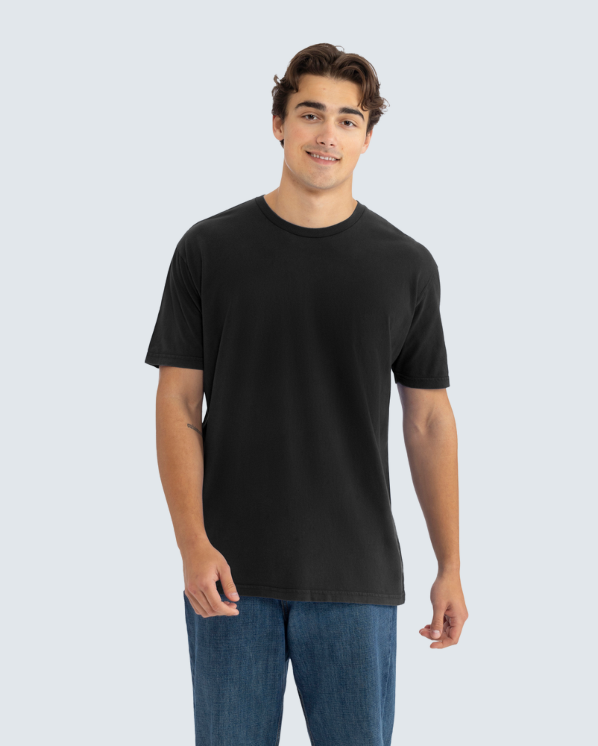 Soft-Washed Classic Crew - Washed Black