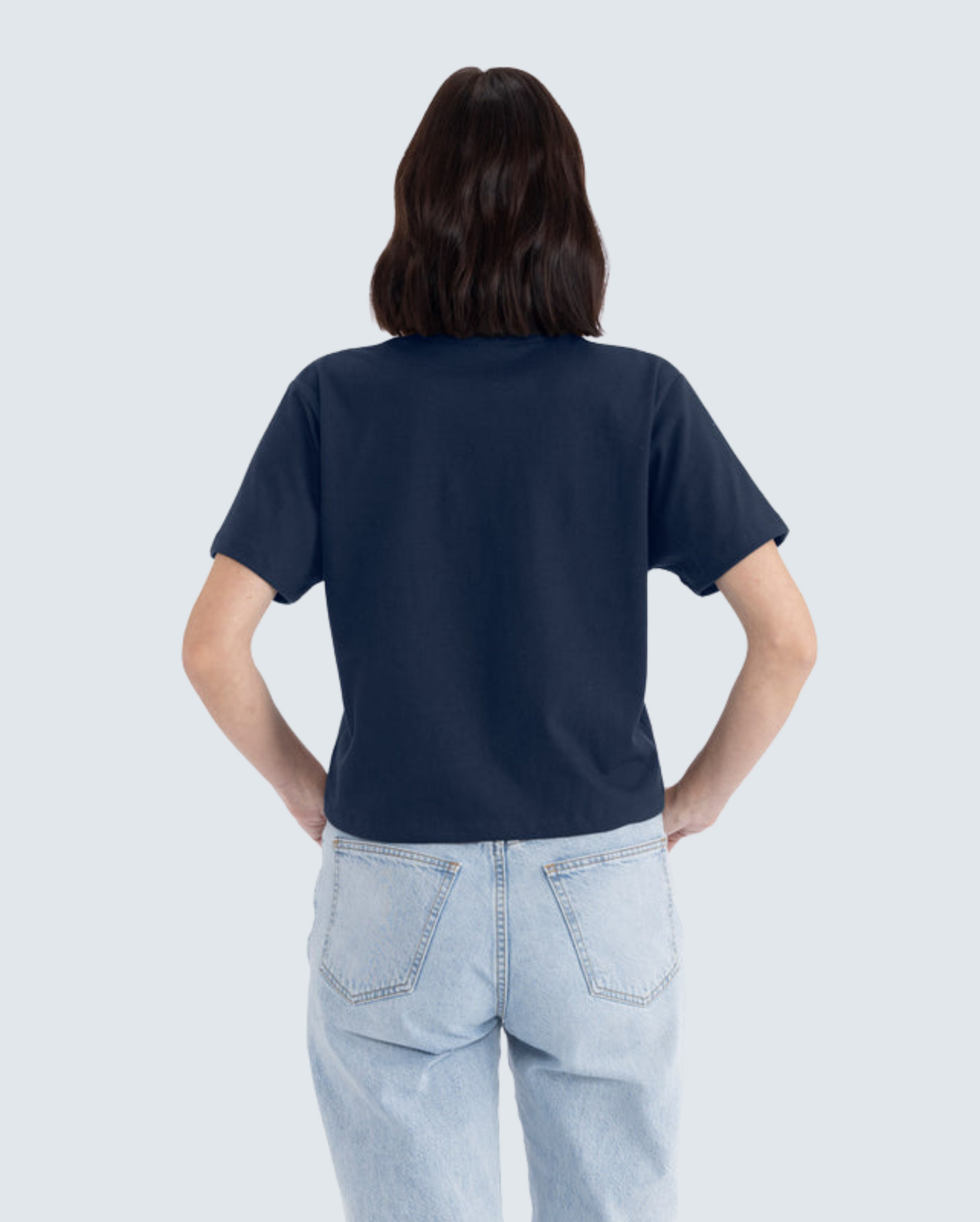 Women's Heavyweight High-Waist Boxy Tee - Midnight Navy