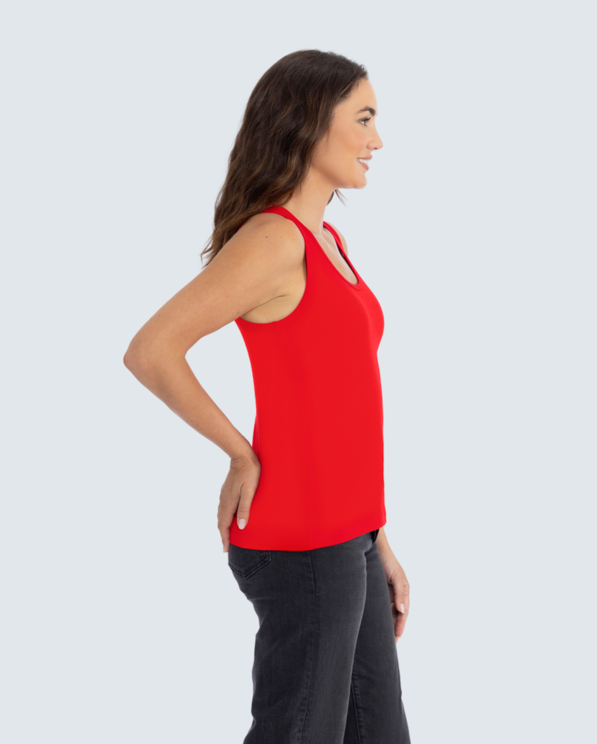Women's Cotton Tank - Red