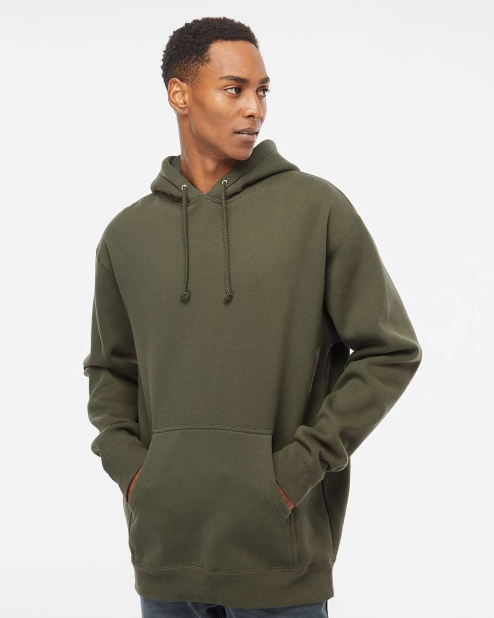 Unisex Heavyweight Hooded Sweatshirt - Army - XS