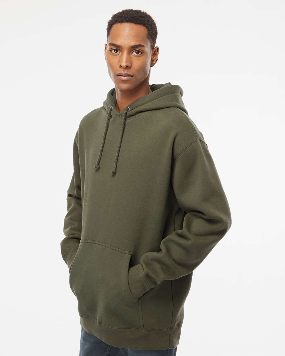 Unisex Heavyweight Hooded Sweatshirt - Army - S