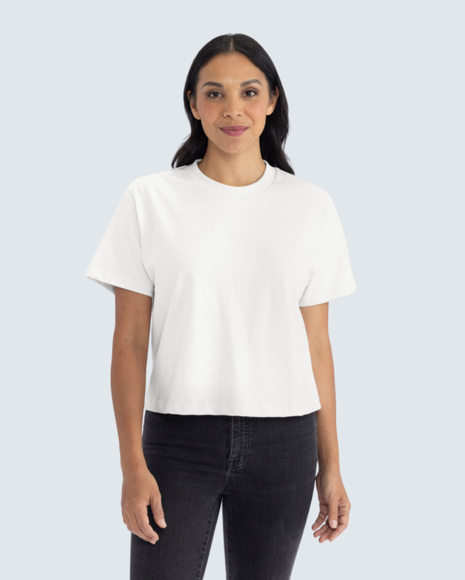Women's Heavyweight High-Waist Boxy Tee - White